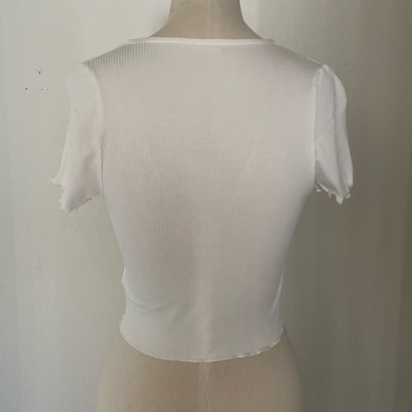 Mini Ribbed Crop Top Short Sleeve - Picture 7 of 8